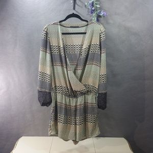Harlowe & Graham Long Sleeve Romper w/ pockets L